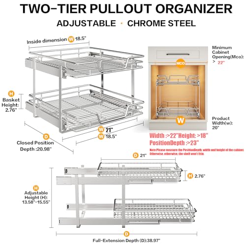 2-Tier-Kitchen-Cabinet-Pull-Out-Shelf-and-Drawer-Organizer-Slide-Out-Pantry-Storaqe-Basket-in-Multiple-Sizes-21-W-x-21-D