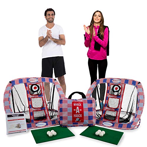 Rukket Golf Chipping Net Cornhole Game, Chip Outdoor/Indoor at Beach, Backyard or Tailgate