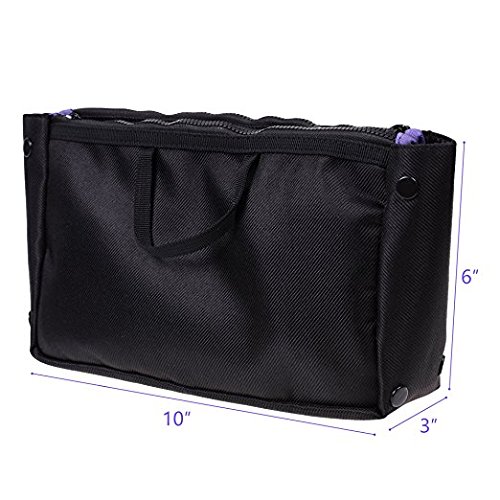 KLOUD City Sorted Colors Nylon Travel Handbag Pouch Bag in Bag Tidy Bag (Black)