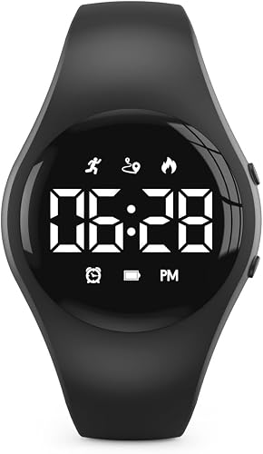Montre de fitness numérique LED pour enfants 