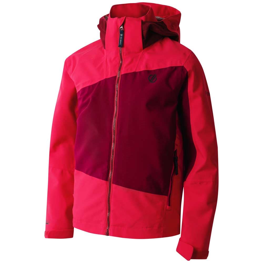 Dare2b Uni Kinder Kids Explore Ii Jacket Mountain Active Waterproof Shell Wasserdichte, Rose, 3-4 Jahre EU