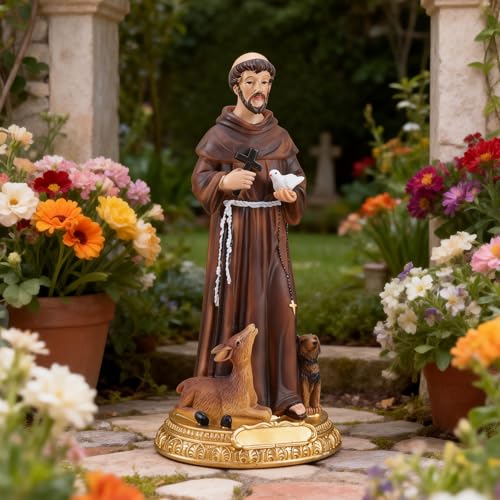 Estatua de San Francisco de Asís 8.6 Pulgadas miniatura 6