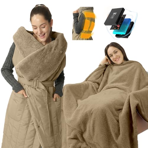 ZonLi 2-in-1 Portable Cordless Heated Blanket