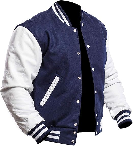 Image of Letterman Varsity Jackets for Men, Baseball Bomber Jackets, High School Letterman Jackets, Warm Wool Outerwear