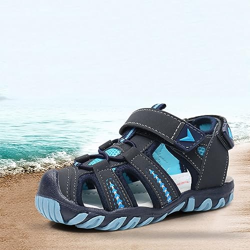 Childrens Leather Hook Loop Sandals Boys Girls Kids Soft Non Slip Adjusted Barefoot Shoes Summer Casual Breathable Shoes2