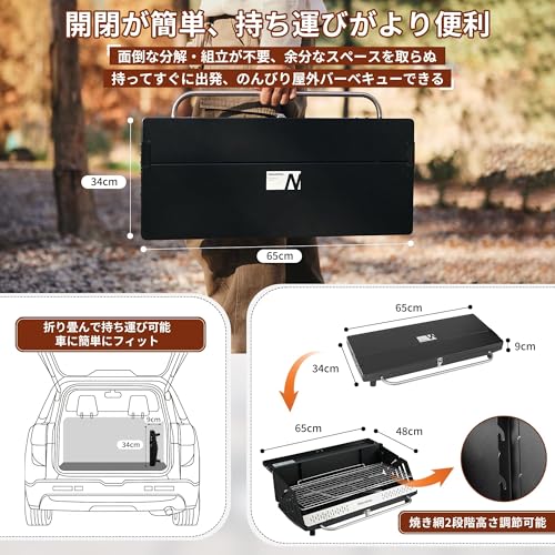 Naturehike バーベキュー コンロ 卓上 キャンプ テーブルトップグリル の商品画像 3