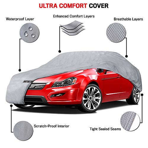 Image of Motor Trend OC443 4 Layer Series Outdoor Car Cover Custom Fit for Hyundai Elantra 2000-2018 All Weather Protect Waterproof