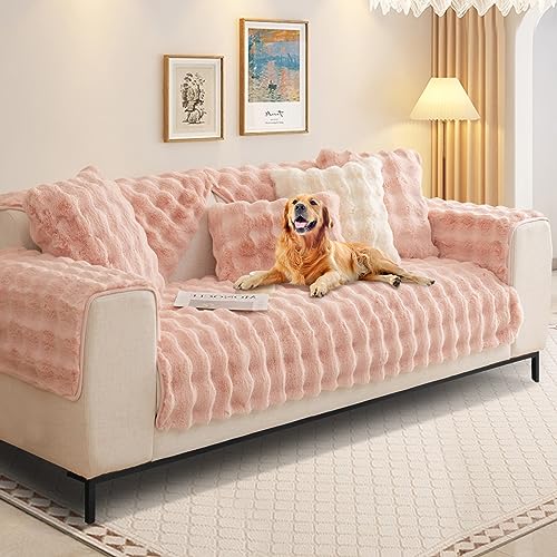 SHANNA Thick Rabbit Plush Sofa Cover 1 2 3 Seater