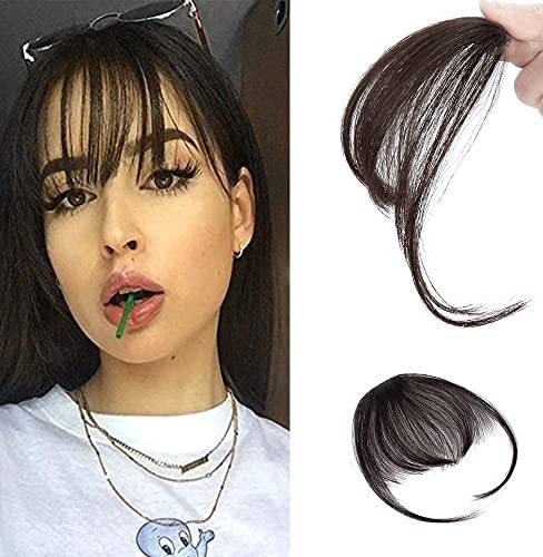 TREXEE Clip on Hair Bang Front Hair Fringe Hair Extension Hair wig band Headband Hair piece Women And Girls (NATURAL)-image-30