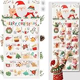 24 Calendrier de l'avent Tissu avec 2 Crochets, 2025 calendrier avent a Remplir à Suspend...