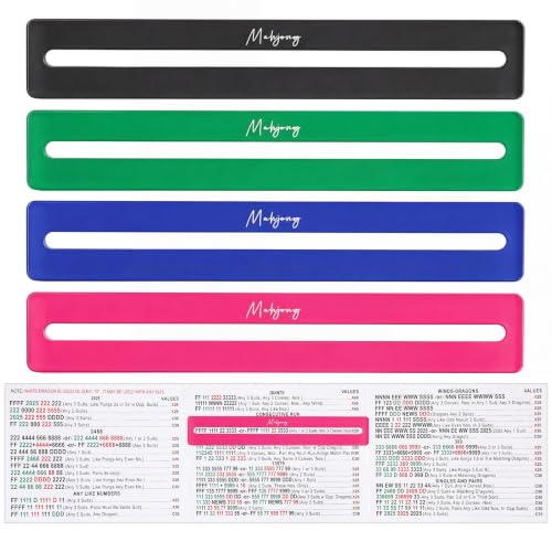 Set de 4 Localizadores de Línea para Mahjong Acrílico Multicolor