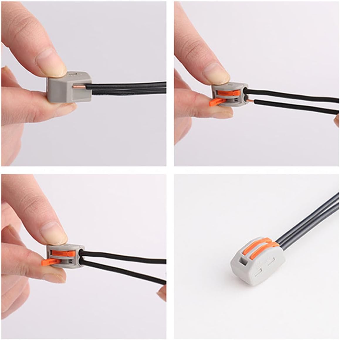 ECVV 60PCS Lever Wire Connectors, Electrical Connector Conductor Compact Wire Connector for Quick Connect (30*PCT-212, 20*PCT-213,10*PCT-215)