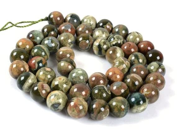 Rainforest Rhyolite Jasper perles 8mm sans défaut pour bijoux