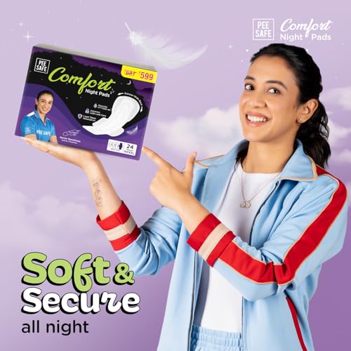 Image of Pee Safe Comfort All Night Pads | 24 Pads XXXXL (4 XL) - 405mm | Extra Wide Back with Dual Wings | 6 Layer Deep Absorption | Japanese Leak-Lock Technology | Overnight Leak Free Protection | Extra Long | Pack of 3