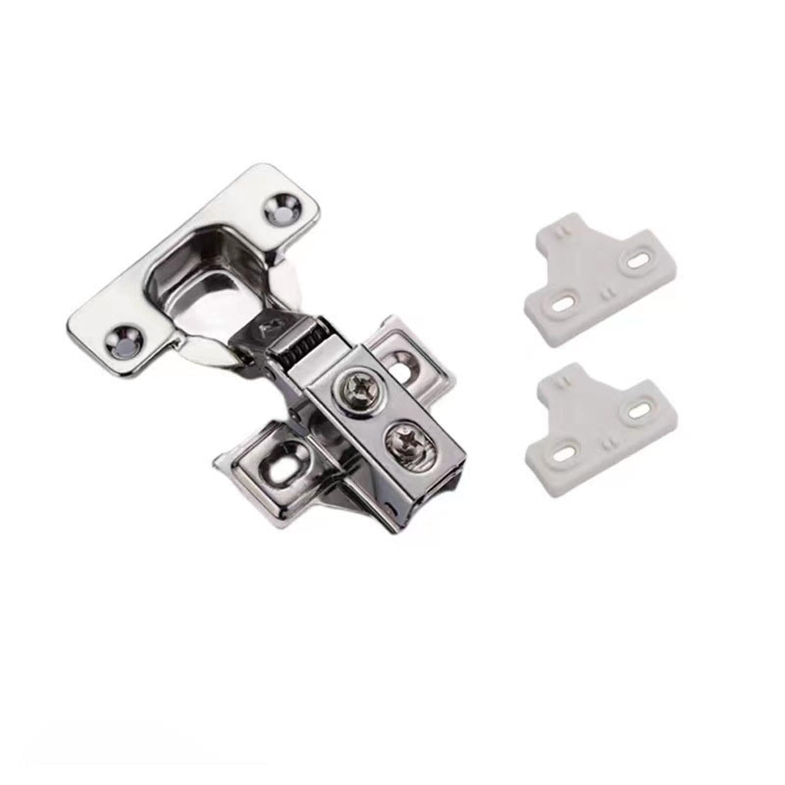 Cabinet Hinges StainlessSteel Short-Arm Hydraulic Hinge of Cabinet Cup 35mm Cupboard Hinges Hardware Door Buffer Damper for Cupboard Furniture(Insert embed 1 pc)