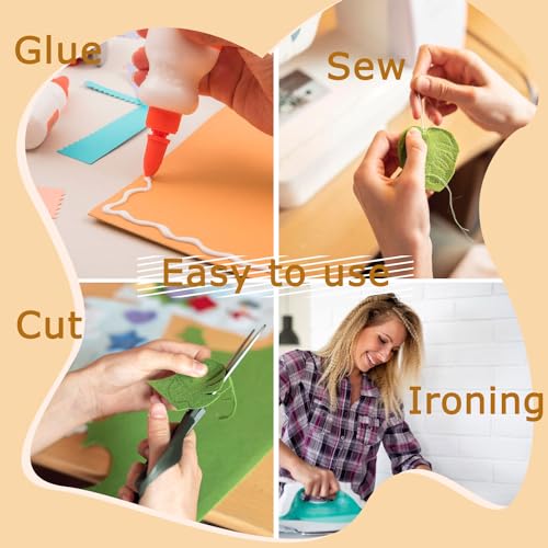 Premium White Felt Fabric 36" x 36" - 1.6mm Thick Soft and Durable Craft Material for DIY Projects, Sewing, and Home Decor 6 Premium White Felt Fabric 36" x 36" - 1.6mm Thick Soft and Durable Craft Material for DIY Projects, Sewing, and Home Decor - Image 5