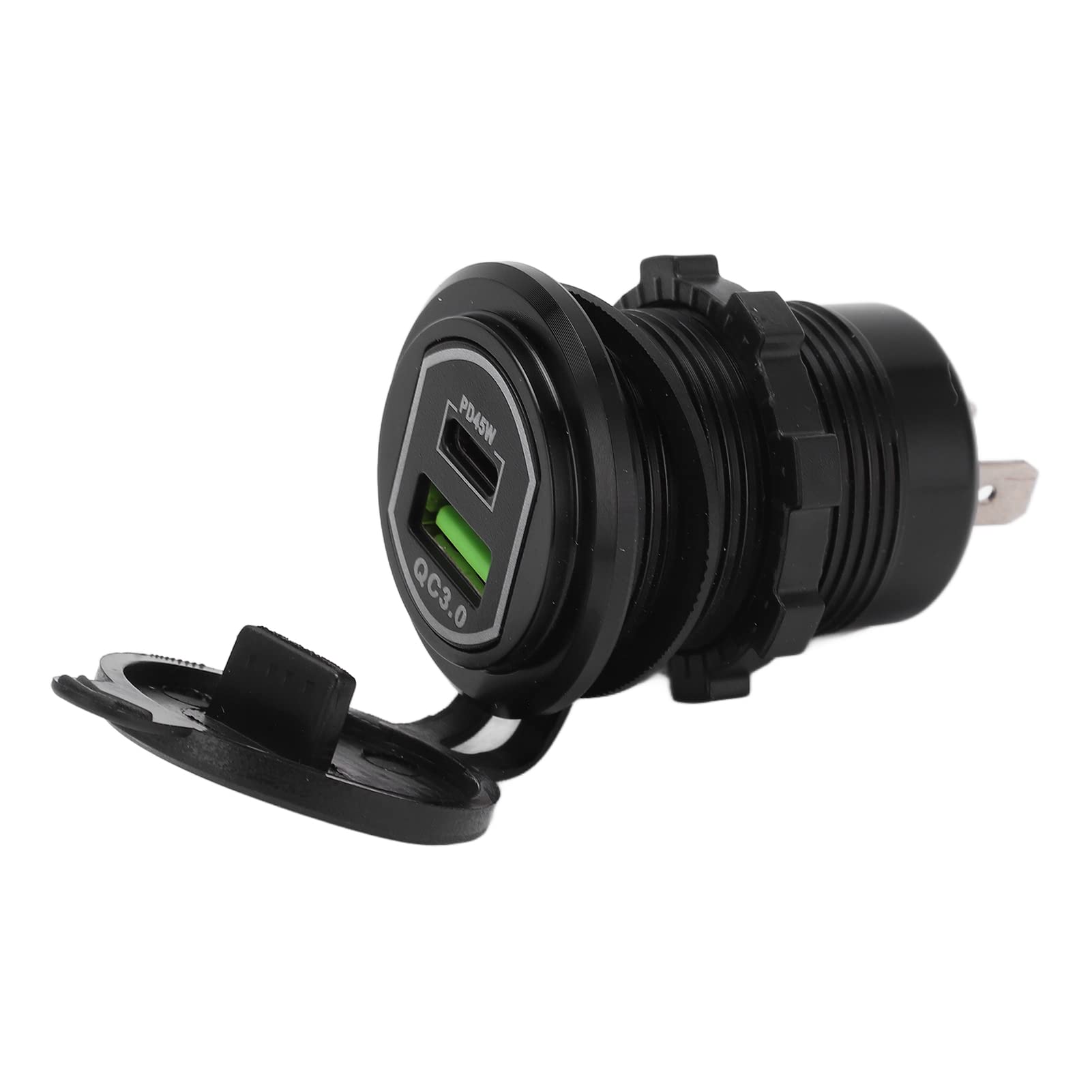 Caricabatterie per auto USB Caricatore di ricarica rapido con uscita a doppia porta per auto 12‑24V