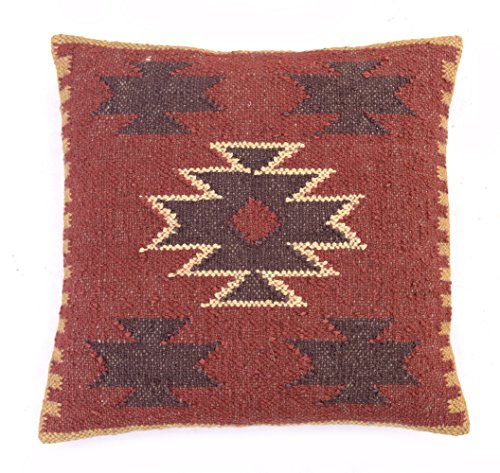 Chouhan Rugs CR-CC-9012 4 Pcs Set Of Kilim Cushion Cover Jute Ethnic Pillow Boho Hand Woven Shams Hippie Indian Throw Art thumb #3