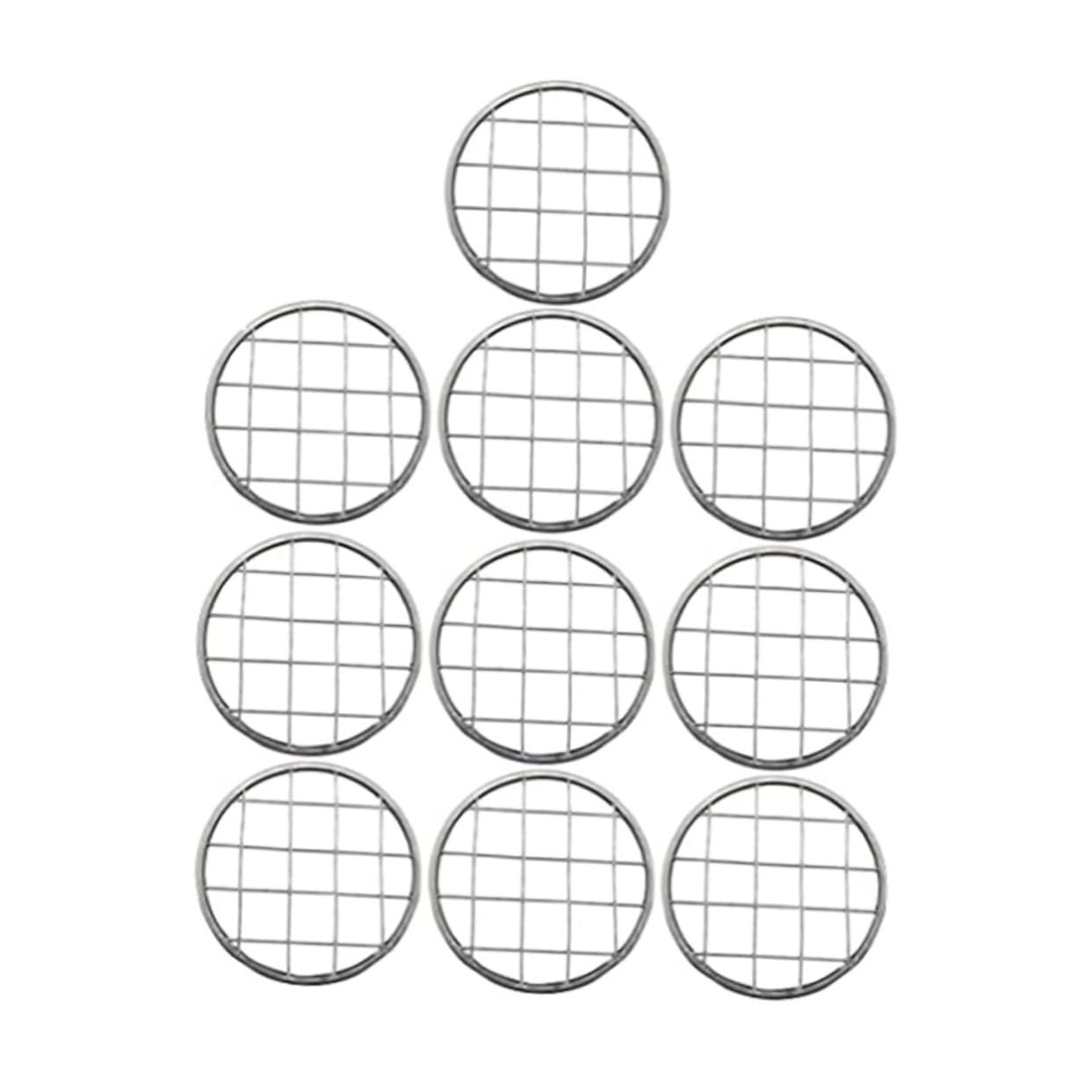 CIYODO Flower Frog for Jar Lid 10pcs Stainless Steel Grids for Beautiful Arrangements