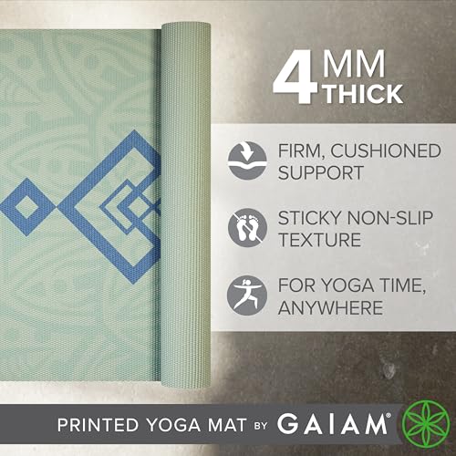 Image of Gaiam Print Yoga Mat, Non Slip Exercise & Fitness Mat for All Types of Yoga, Pilates & Floor Exercises