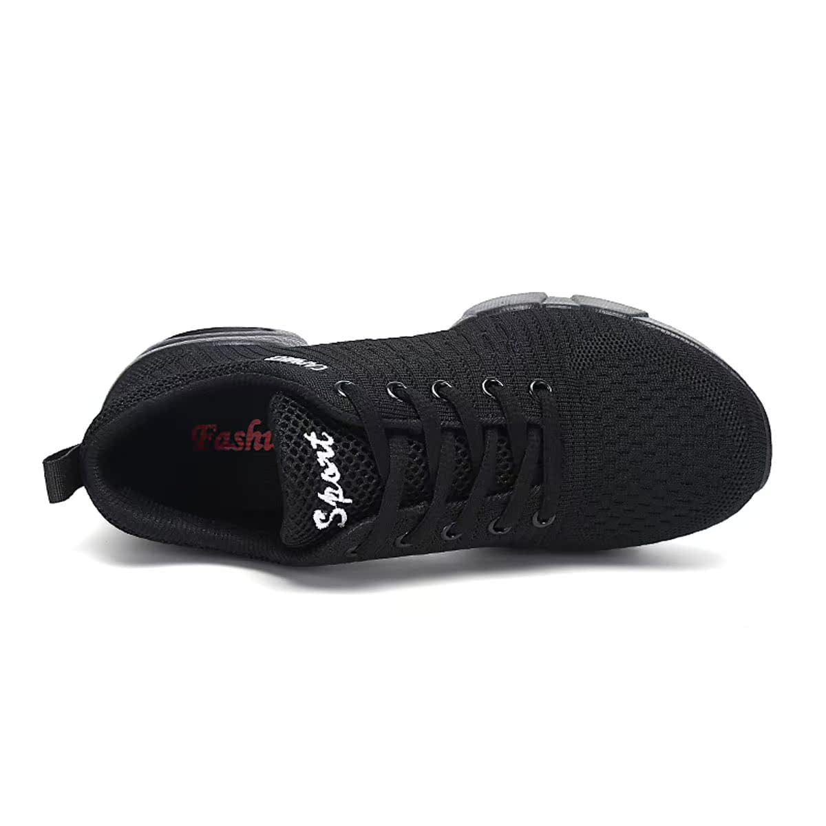 Zapatos de jazz para mujer, con cordones, de malla transpirable, con amortiguación de aire, suela dividida, plataforma