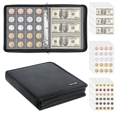 TAEYONK 520 Pockets Fireproof Coin Album
