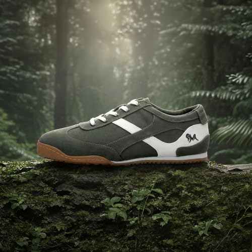 Image of Neeman's Urban Casual Sneakers for Men | Stylish Canvas Casual Shoes | Lightweight Lace-Up Footwear | Breathable Comfortable Everyday Sneaker