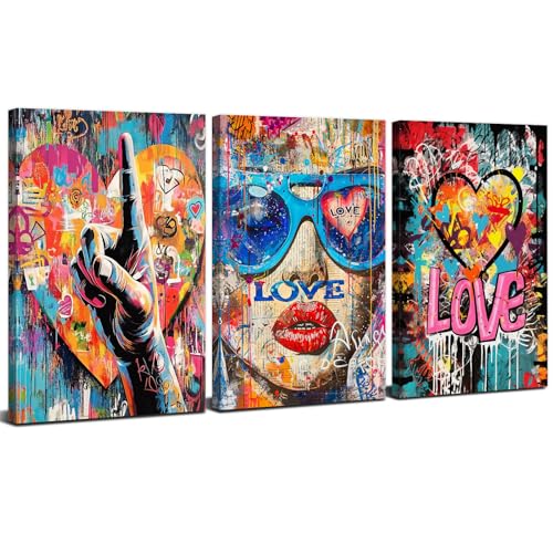 Banksy Wall Art Graffiti Pop Art Street Pictures for Bedroom Living Room Wall Decor Fashion Women...
