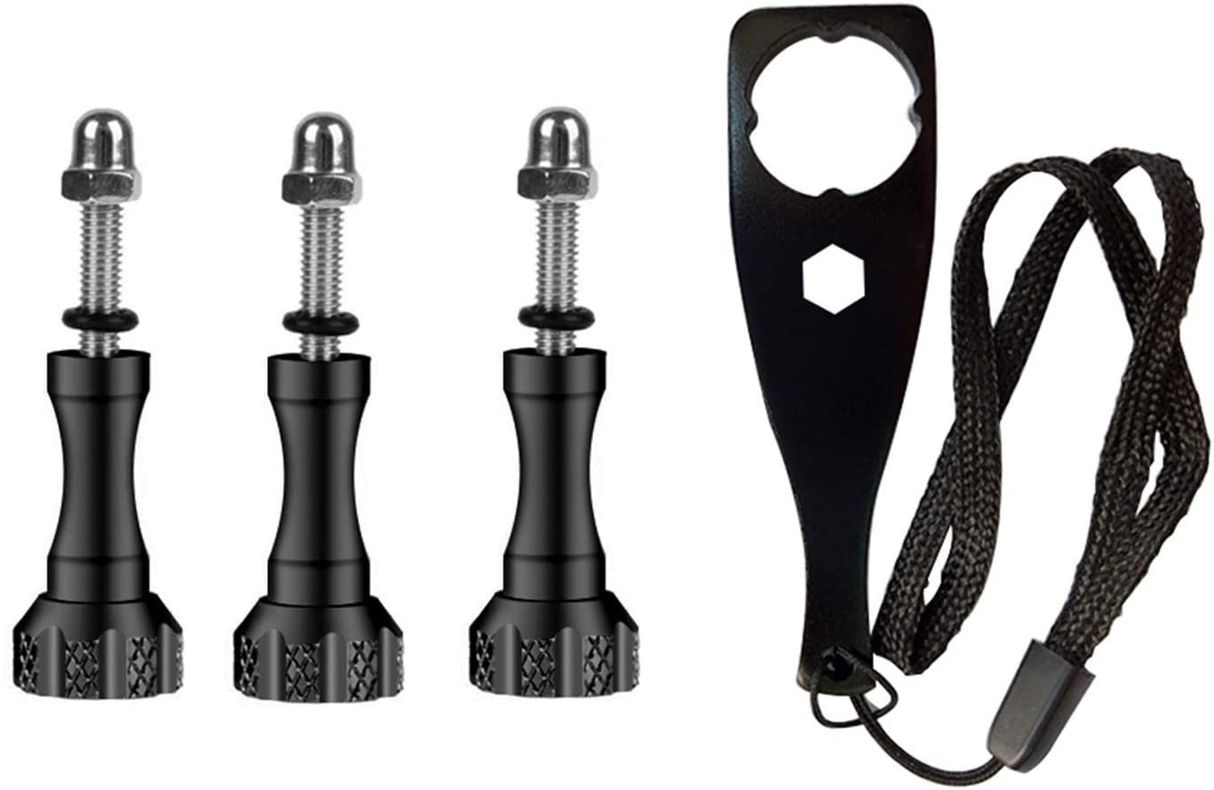 SIDRUM (3 PCS Aluminum Thumb Screws Set and Wrench for All Action Cameras(Screw-Wrench)-picture-24