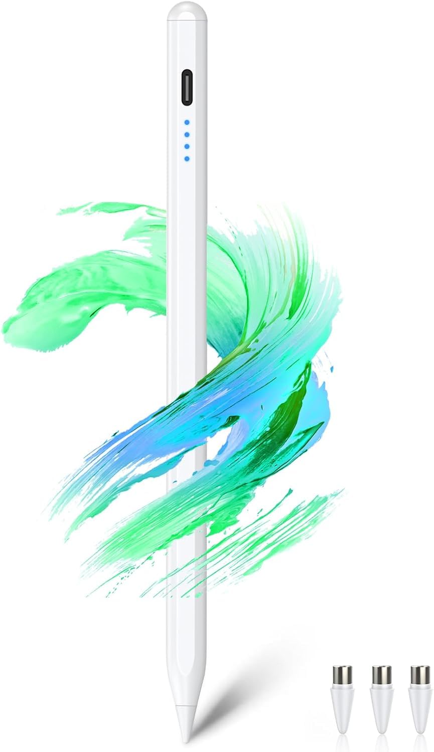 Universal Stylus Pen (Compatible with All Models, Ultra Fast Charging), 2025 Industry's Best Stylus Pen, Ultra High Precision, 0.04 inch (1 mm) Extra Fine, Compatible with Apple Pencil, False On/Off