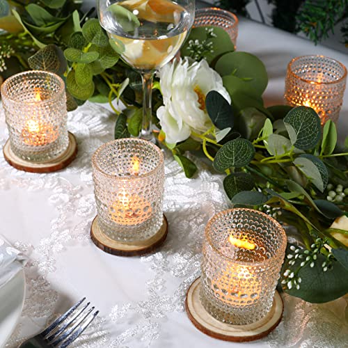 Tririte 12 PCS VOTIVE CANDLE HOLDERS 12 Pcs Clear Glass Tea Light Candle Holder thumb #4
