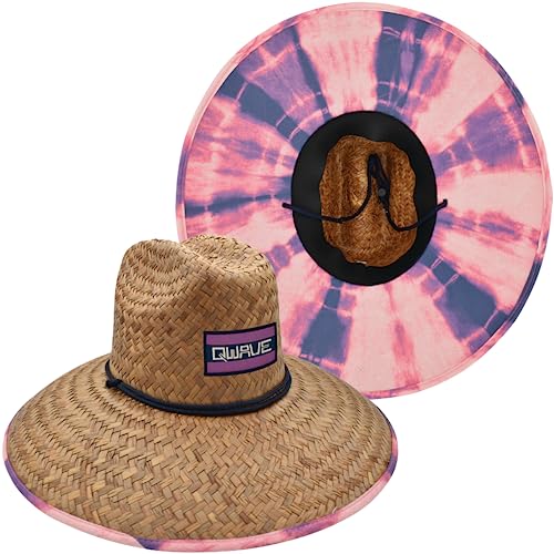 Sombrero de paja para mujer con diseño tropical