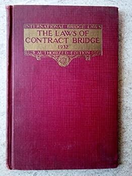 Hardcover Laws of Contract Bridge 1932 Book