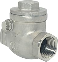 Vista 3 de 1/2" Válvula de retención de giro de acero inoxidable SS316, rosca hembra NPT x hembra, WOG 200 PSI PN16 CF8M
