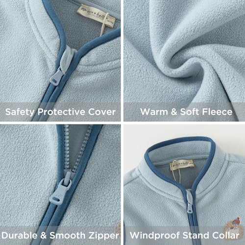 DAVE&BELLA Toddler Vest for Girls Boy, Sleeveless Reversible Sherpa Fleece Vest Fall Winter Button Down Waistcoat Outerwear2
