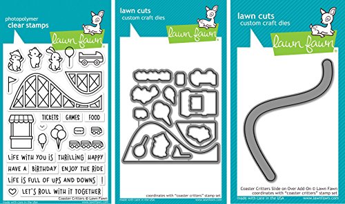 Lawn Fawn - Coaster Critters - Stamp and Dies Set - Coaster Critters