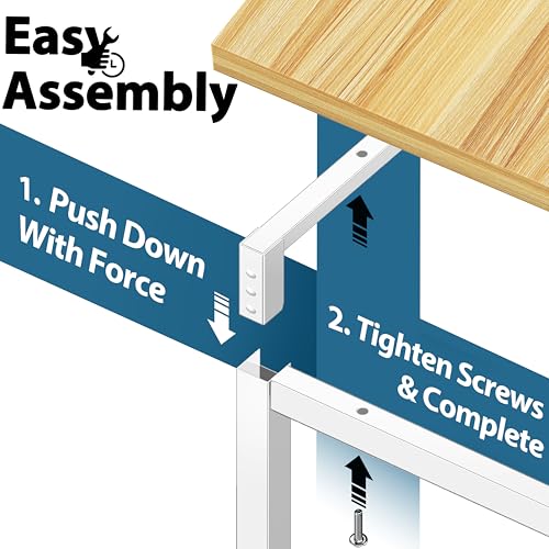 Image of SHW Mission 32-Inch Home Office Computer Desk, Oak