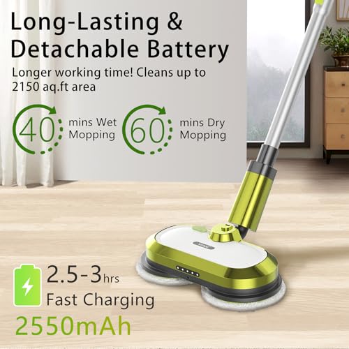 WWFF Balai Electrique Sans Fil Rechargeable,Balai Serpillere