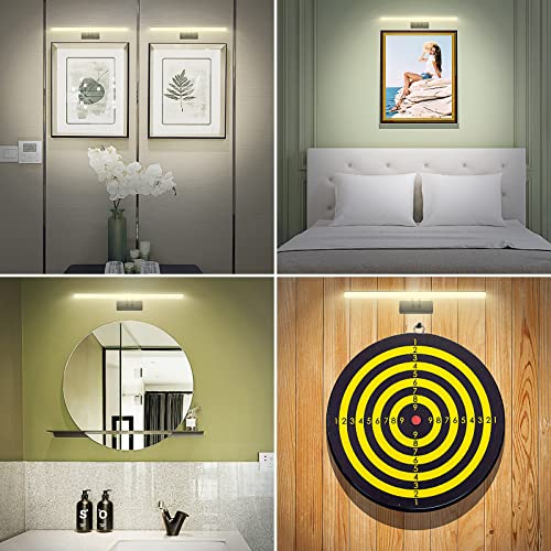 Howmzon Battery Picture Lights,Rechargeable Painting Light With Dimmable And Timer,16" Metal Art Lighting,Head Rotatable Wall Sconce Accent Lights For Wall Gallery Photots Frame (Black) #TOP1