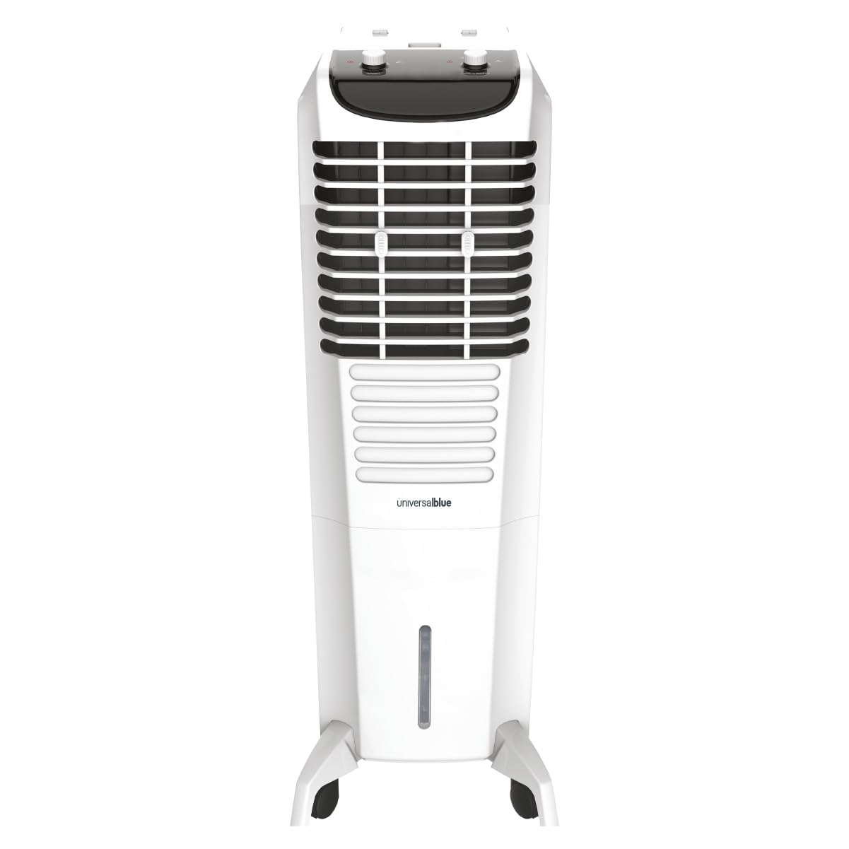 UNIVERSALBLUE Climatizzatore evaporativo portatile 40 l – Raffreddatore d'aria 120 W, 4000 m³/h, 2 modalità, 3 velocità, oscillazione verticale motorizzata, basso consumo, nessuna installazione