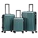 Produktbild BEIBYE Kofferset Rollkoffer Koffer Hartschale,TSA Schloß, Zwillingsrollen, Erweiterung (Dunkelgrün, Set)