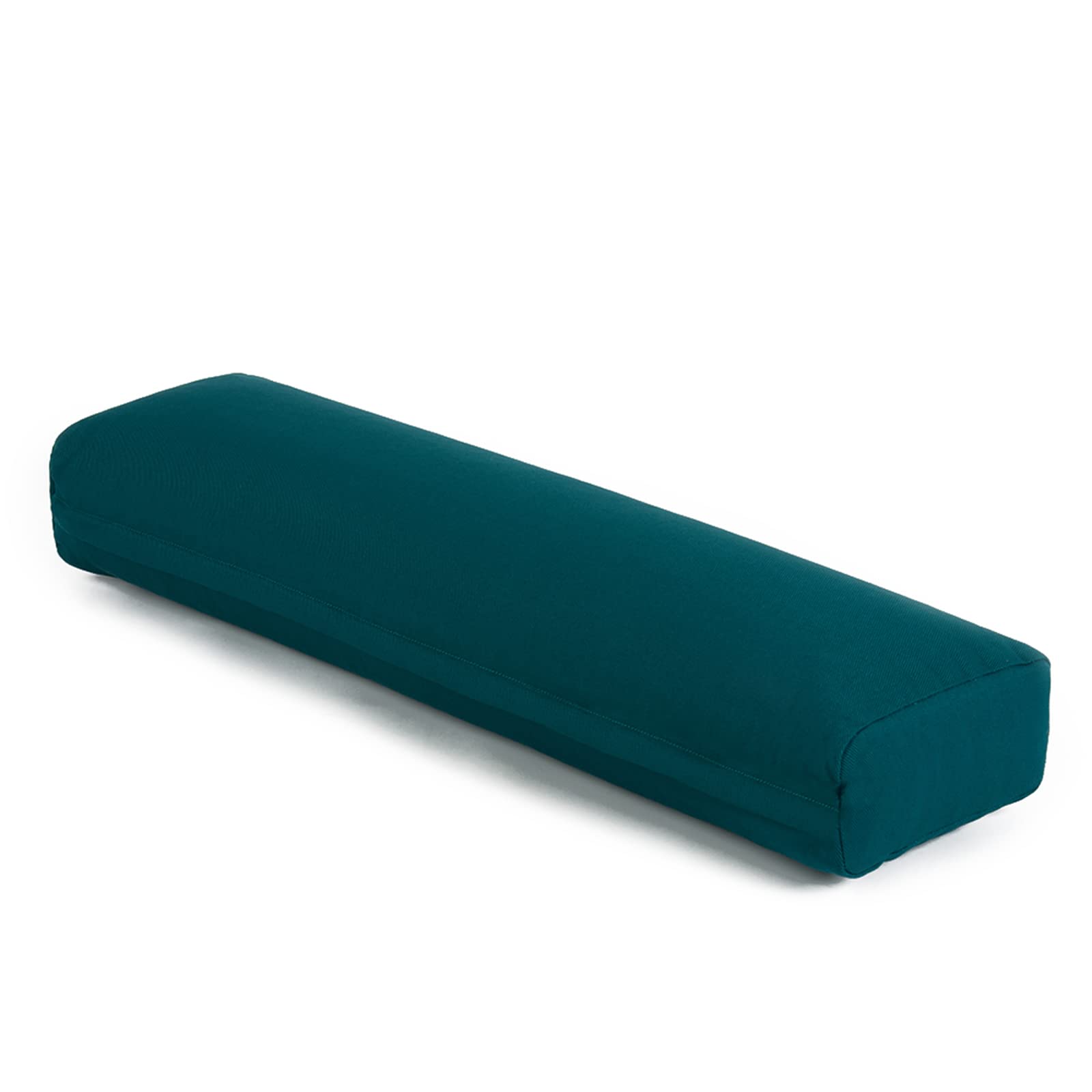 Yoga Studio EU Pranayama - Cojín de trigo sarraceno, 18 cm x 63 cm x 10 cm, cojín de meditación y yoga con funda de algodón orgánico, ligero