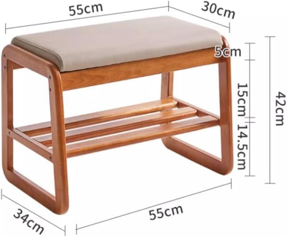 Tabouret à langer d'entrée stable et banc de rangement chaussures - 3