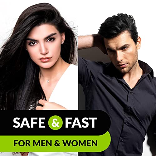 VCare Triple Plus Hair Colour Shampoo 180ml for Women and Men (Pack of 2 Black)