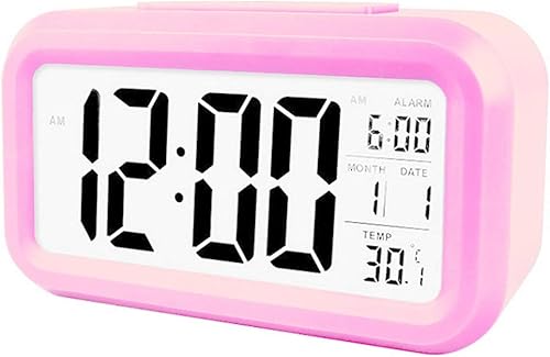 TXY Reloj despertador digital LED Retroiluminación Snooze Silencio Calendario Escritorio Electrónico Bcaklight Relojes de mesa Reloj de escritorio