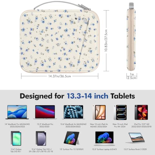 Image of MoKo 13-14 Inch Laptop Sleeve Bag Padded Protective Carry Case with Handle
