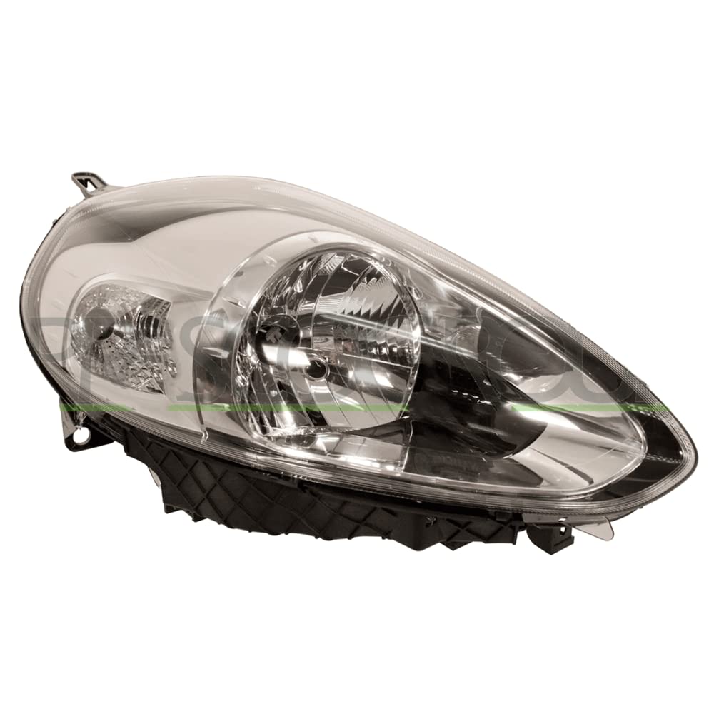 PRASCO FT3444903 FANALE PROIETTORE ANTERIORE DESTRO (LATO PASSEGGERO) H4 CON MOTORE ELETTRICO SPECIFICO PER GRANDE PUNTO DAL 2012 AL 2017. PARABOLA CROMATA. ANCHE PER MODELLO PUNTO EVO 2009-2012.