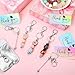 Sasylvia 60 Pcs Beadable Keychain Bars Bulk Making Kit 20 Beaded Keychain 20 Bag 20 Thank You Cards for DIY Keyrings Charms(Silver)