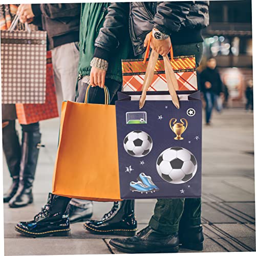 Bolsas de dulces de fútbol BRIGHTFUFU infantiles de papel kraft para eventos y fiestas de niños 5