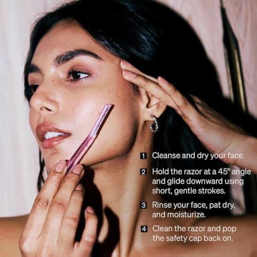 Image of Namyaa Women's Reusable Facial Razors - Pack of 3 | Quick & Pain-Free Hair Removal Tool | Ideal for Eyebrows, Upper Lip & Chin | Works on All Skin Types